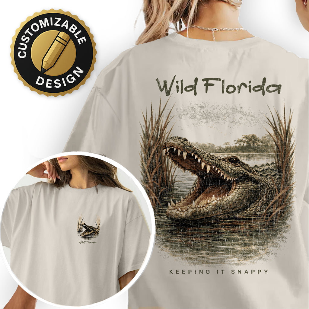 Wild Florida Alligator T-Shirt Vintage Gator Tee | Everglades Wildlife Shirt | Florida Travel Souvenir Gift