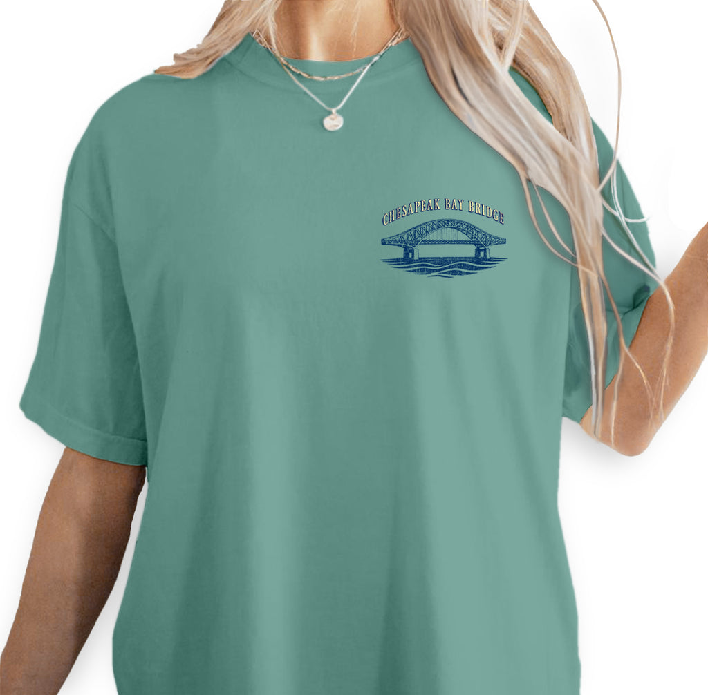 Chesapeake Bay Bridge Shirt, Maryland Coastal Tee, Bridge Graphic T-Shirt, Vintage Travel Tee, Chesapeake Bay Gift