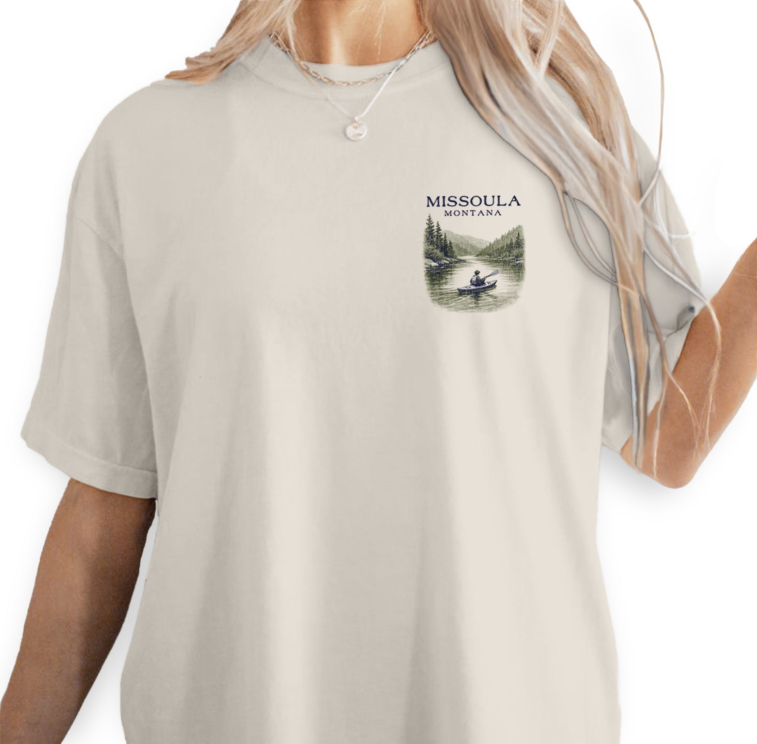 Missoula Montana T-Shirt Vintage River Kayak Tee | Montana Travel Souvenir Shirt | Scenic Mountain Nature Graphic