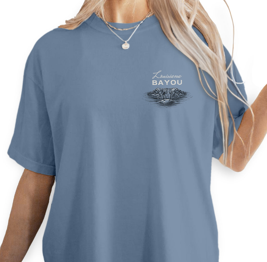 Louisiana Bayou Alligator Shirt, Swamp Nature Graphic Tee, Cajun Travel Souvenir T-Shirt, Bayou Gator Vintage Shirt