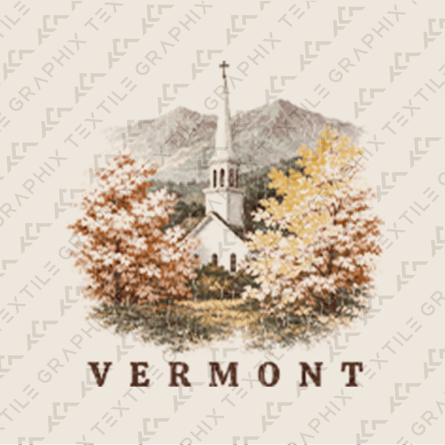 Vermont Fall Foliage T-Shirt, Green Mountains Autumn Scenic Tee, Vermont Travel Shirt, New England Autumn Graphic Tee