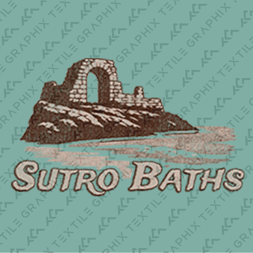 Sutro Baths Shirt San Francisco, Coastal Ruins Tee, Ocean Cliff T-Shirt, Vintage California Travel Graphic, Historic Beach Tee