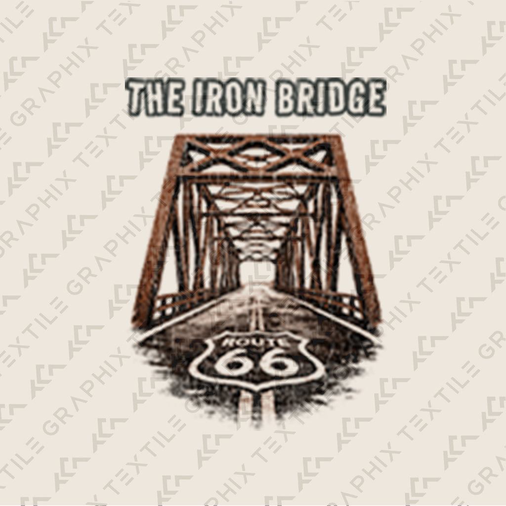 Route 66 Iron Bridge T-Shirt, Vintage Highway Bridge Tee, Mother Road Travel Shirt, Classic Road Trip Graphic Tee