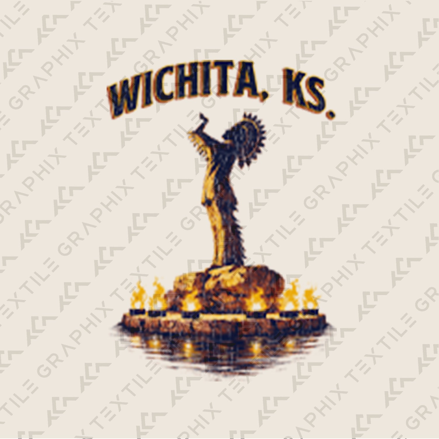 Wichita Kansas Keeper of the Plains T-Shirt, Wichita KS Travel Tee, Native American Statue Graphic Shirt, Kansas Souvenir