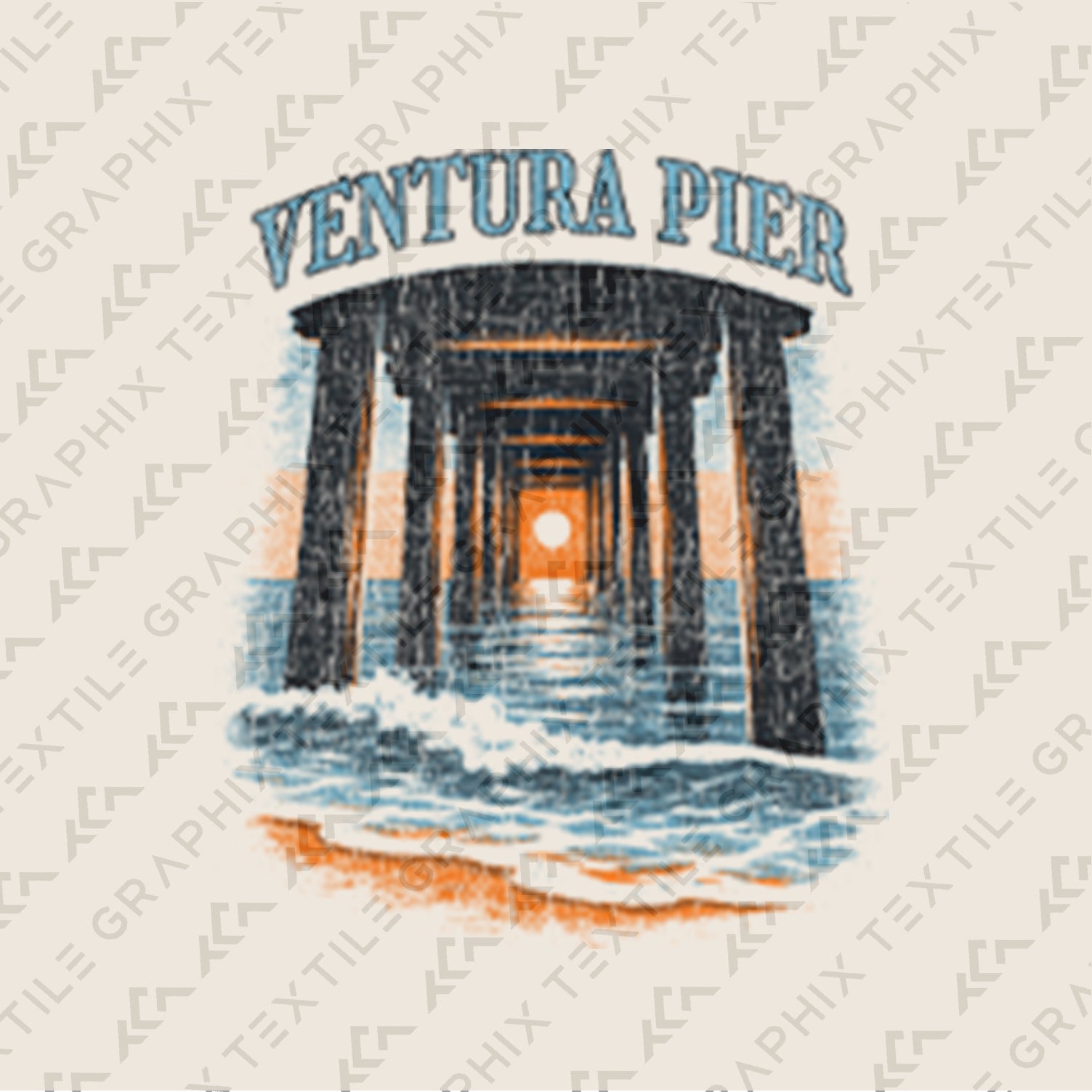 Ventura Pier Shirt California, Beach Sunset Tee, Coastal Ocean T-Shirt, Vintage Travel Graphic, Pier Waves Scenic Tee