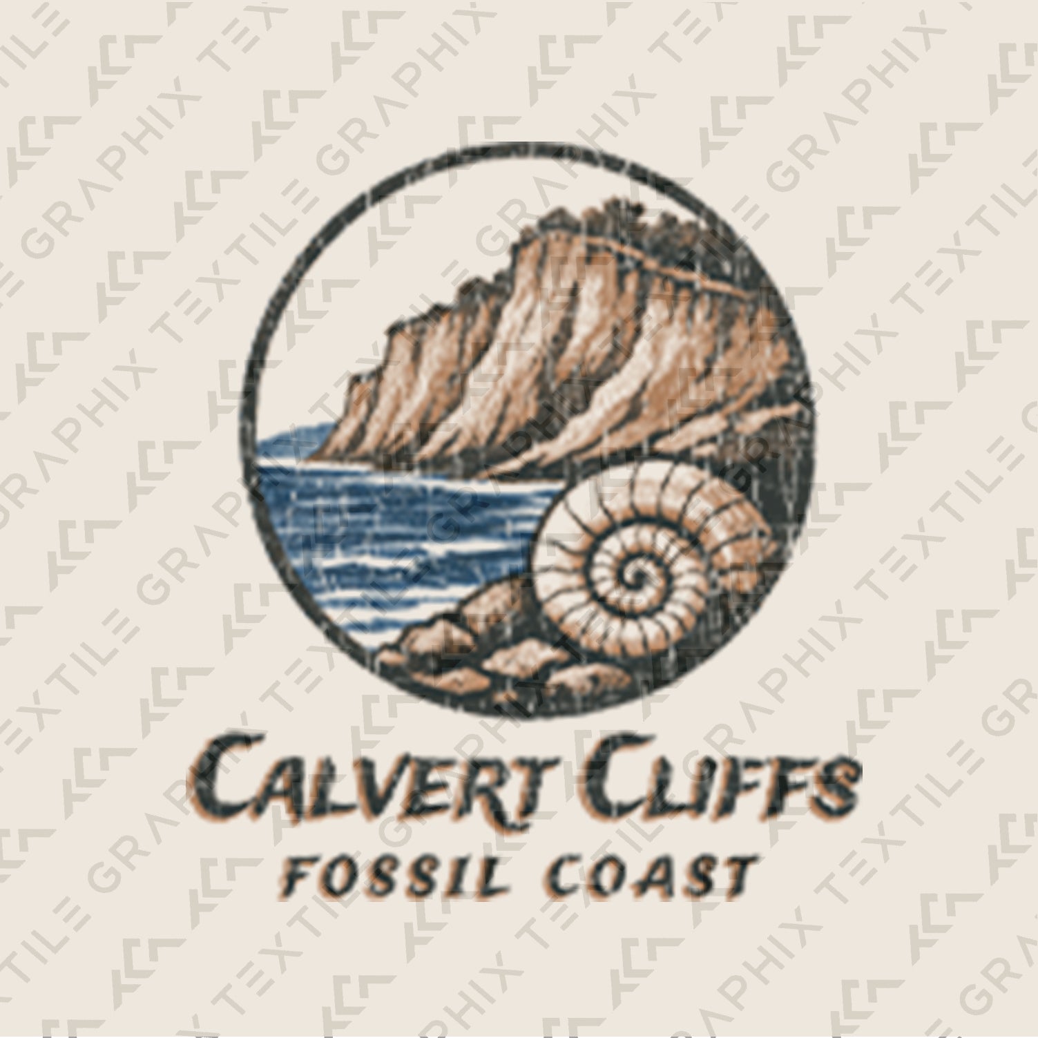 Calvert Cliffs Maryland Shirt, Fossil Coast Tee, Coastal Cliff Beach T-Shirt, Vintage Travel Graphic Tee, Chesapeake Bay Gift