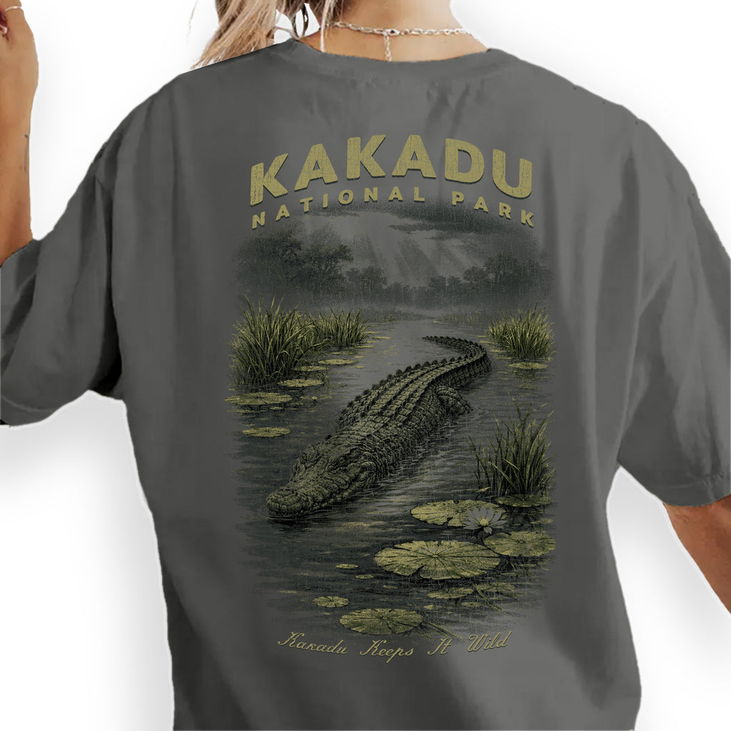 Kakadu National Park T-Shirt Vintage Crocodile Wildlife Tee | Australia Travel Souvenir Shirt | Nature Lover Gift
