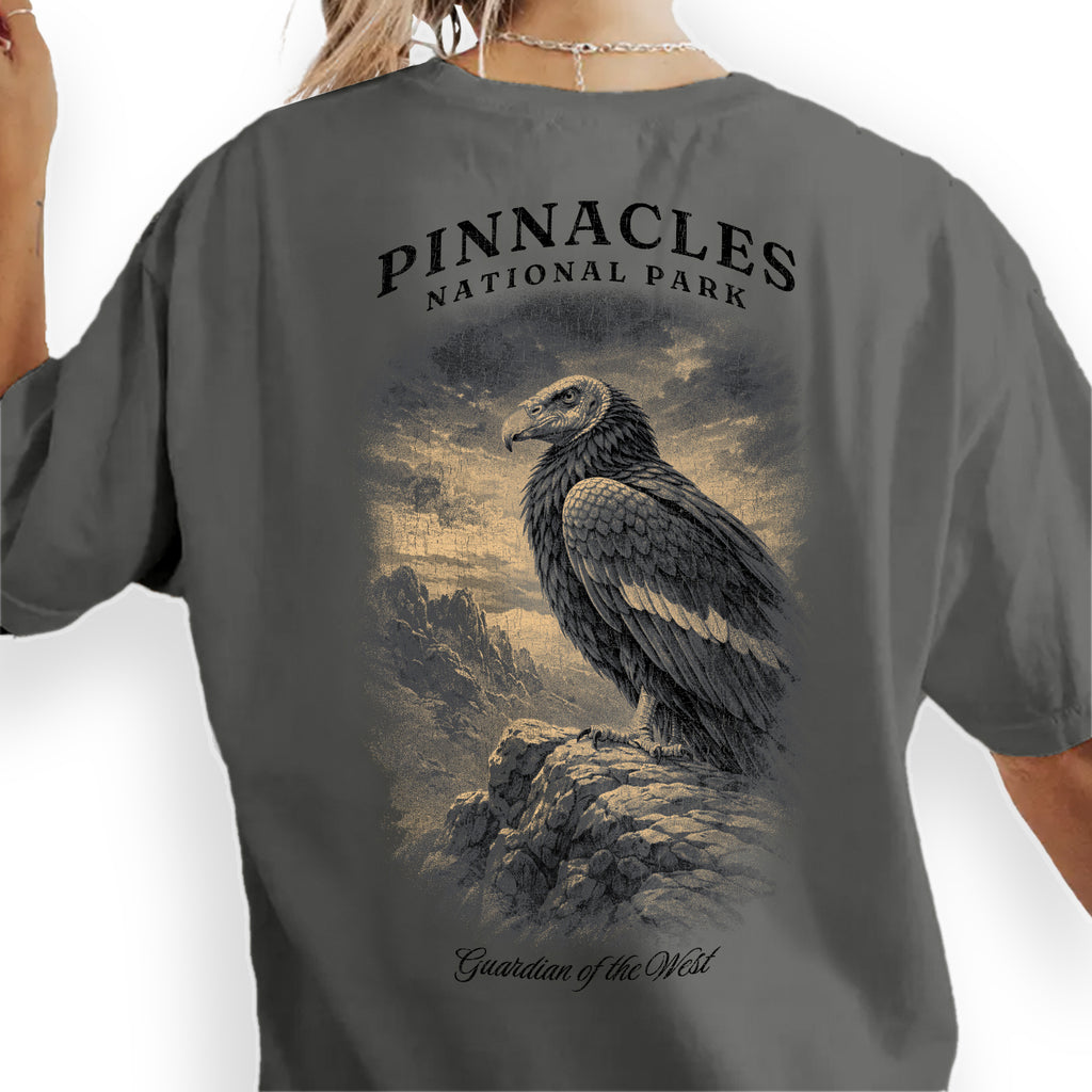Pinnacles National Park Shirt, California Condor Tee, Vintage National Park Graphic T-Shirt, Guardian of the West