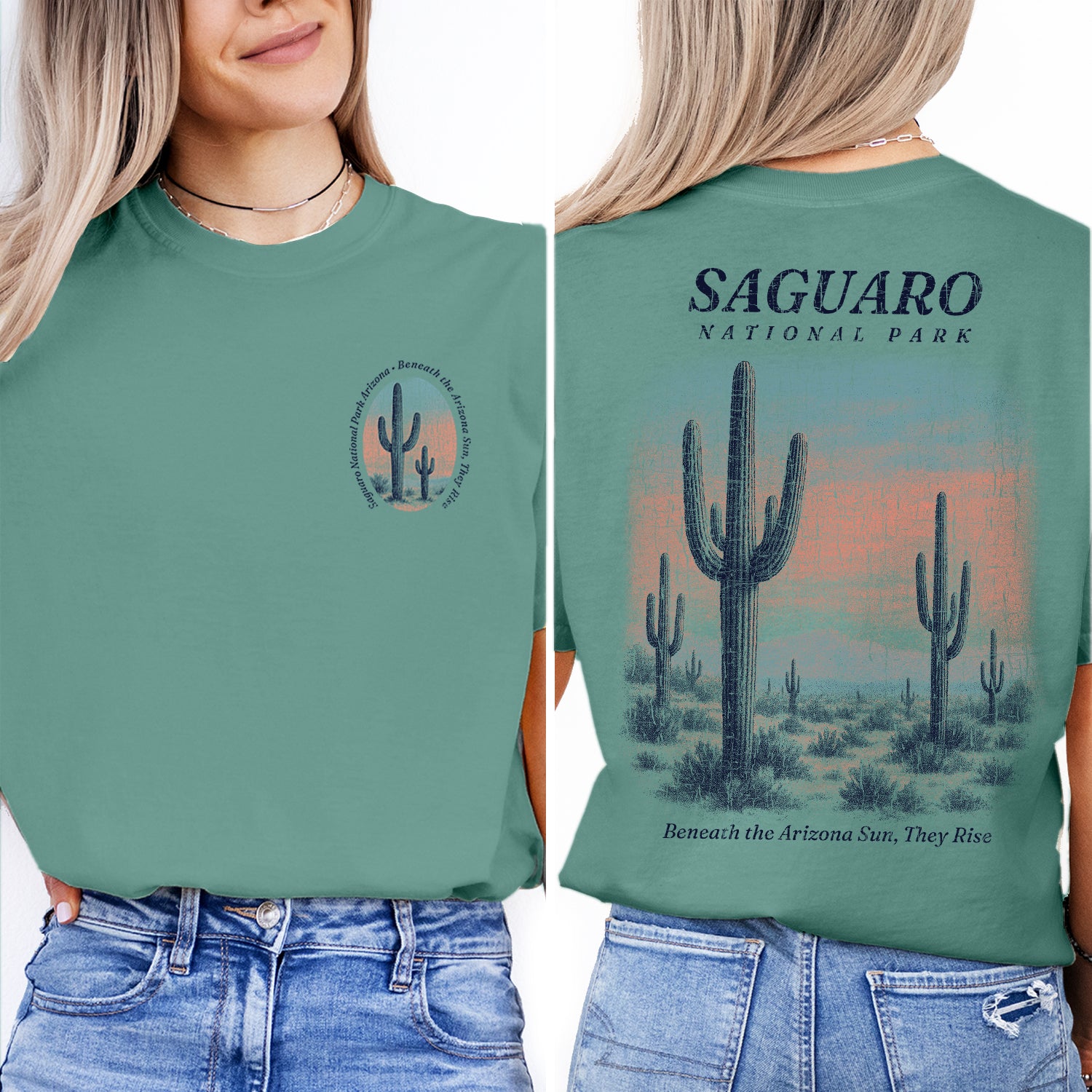 Saguaro National Park T-Shirt Arizona Desert Cactus Tee | Vintage Southwest Travel Souvenir Shirt | Tucson Nature Graphic