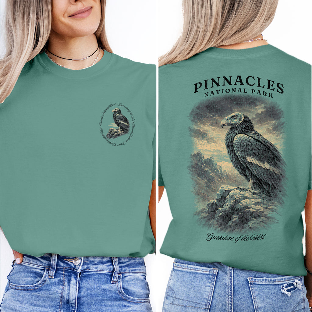 Pinnacles National Park Shirt, California Condor Tee, Vintage National Park Graphic T-Shirt, Guardian of the West