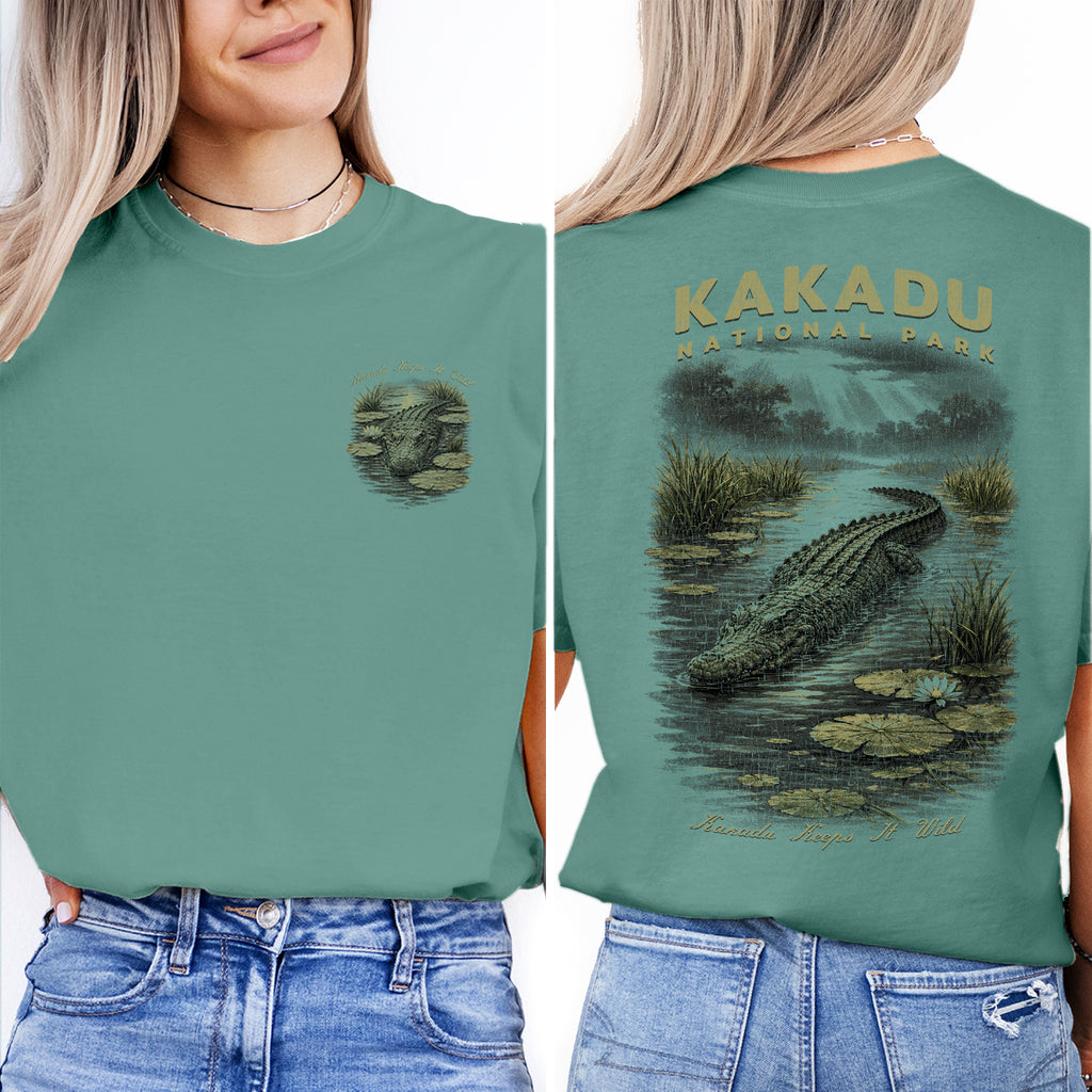 Kakadu National Park T-Shirt Vintage Crocodile Wildlife Tee | Australia Travel Souvenir Shirt | Nature Lover Gift