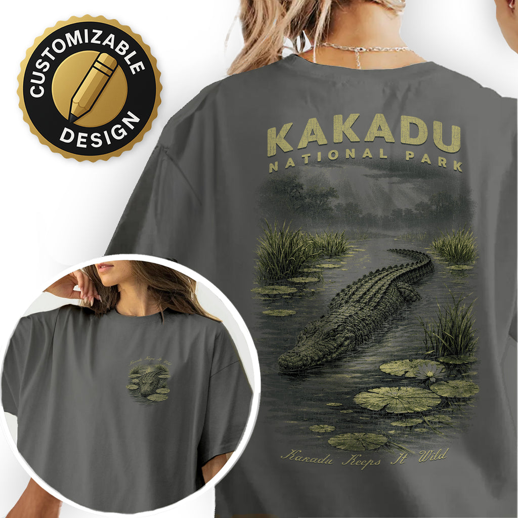 Kakadu National Park T-Shirt Vintage Crocodile Wildlife Tee | Australia Travel Souvenir Shirt | Nature Lover Gift