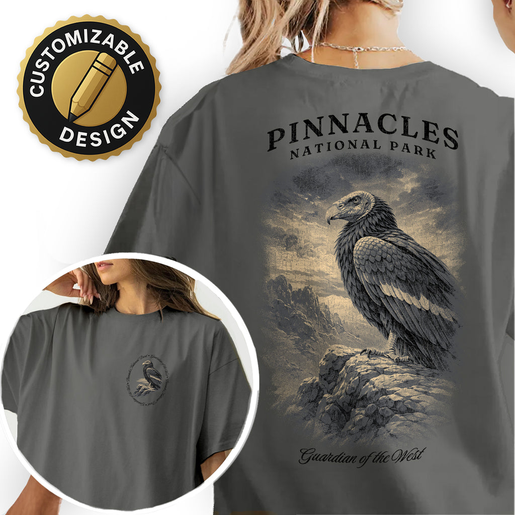 Pinnacles National Park Shirt, California Condor Tee, Vintage National Park Graphic T-Shirt, Guardian of the West