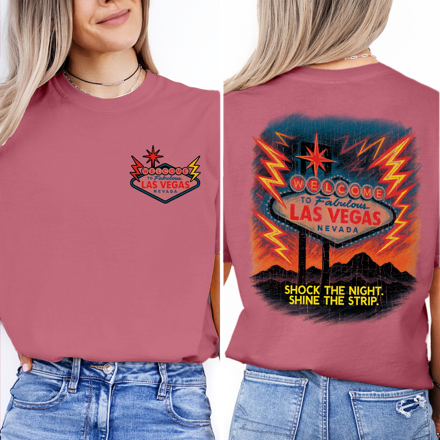 Vintage Las Vegas Nevada T-Shirt – Retro “Welcome to Fabulous” Sign Graphic, Neon Nightlife & Strip Souvenir Tee