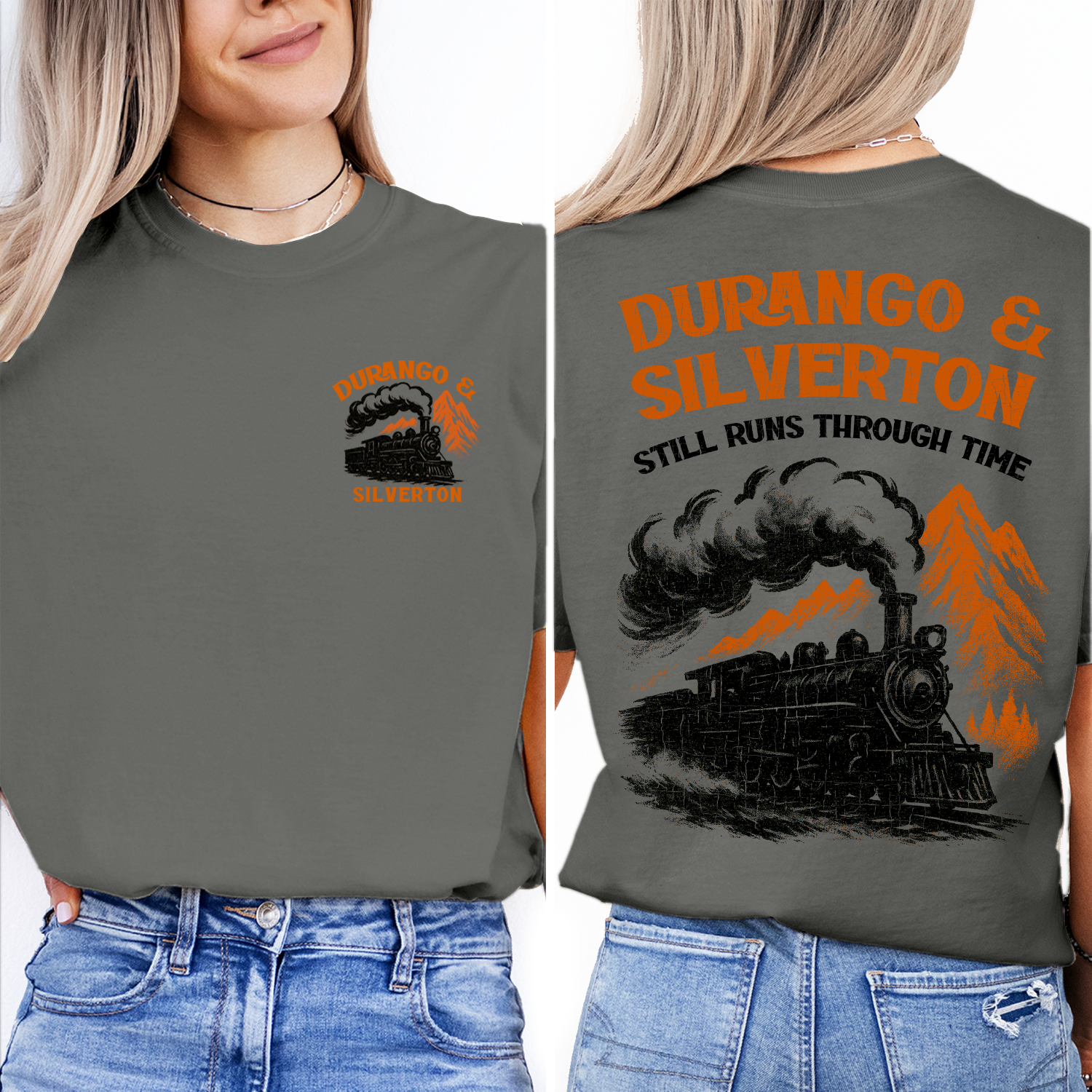 Durango & Silverton Train T-Shirt | Colorado Railroad Souvenir Tee | Vintage Steam Engine Shirt | Mountain Travel Gift