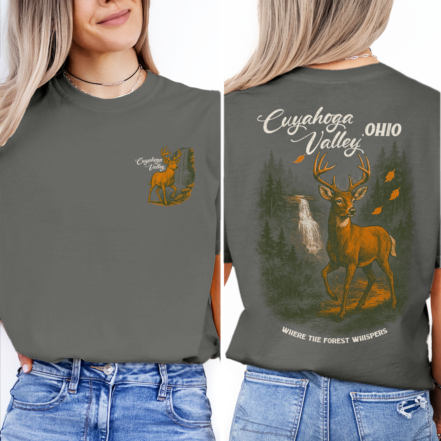 Cuyahoga Valley Ohio T-Shirt | Deer Forest Graphic Tee | National Park Souvenir Shirt | Where the Forest Whispers Top