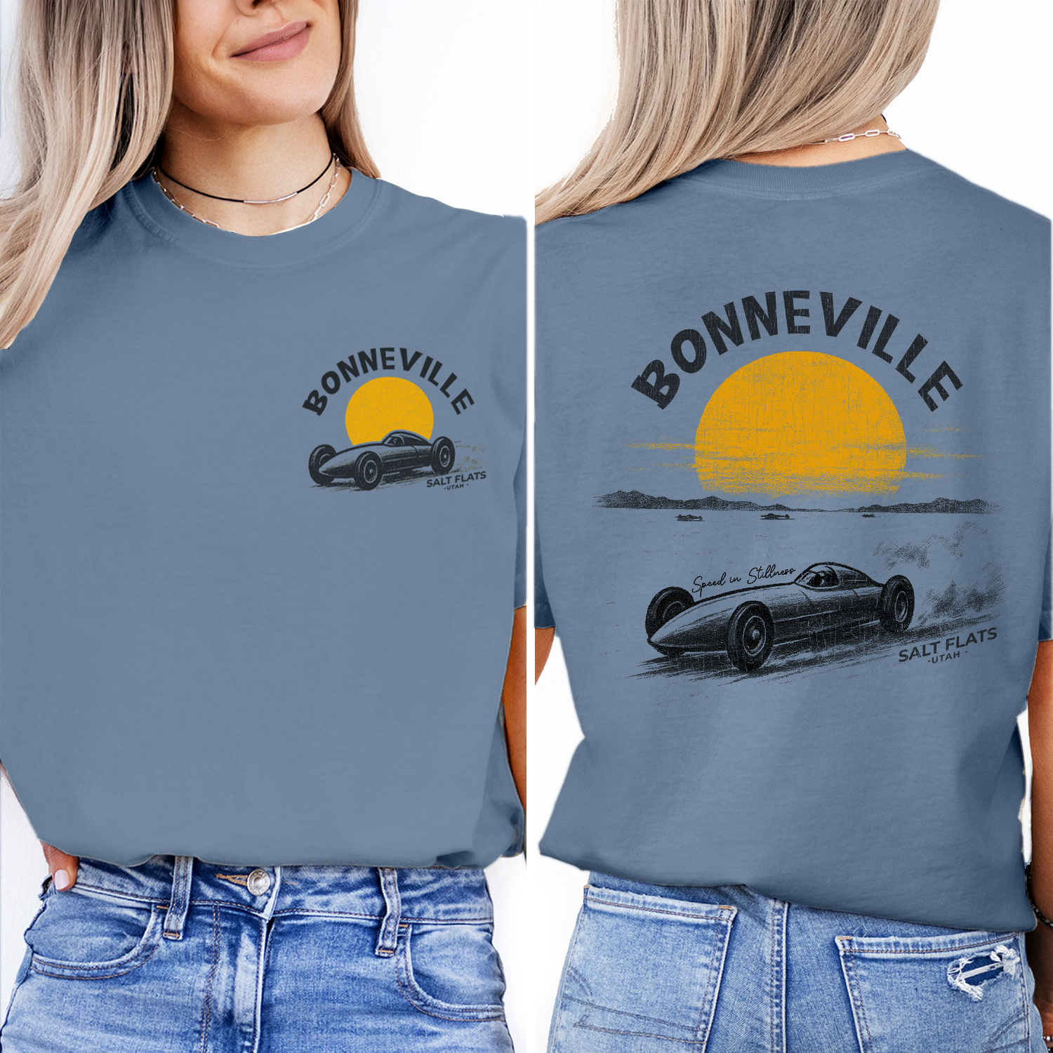 Bonneville Salt Flats T-Shirt | Utah Racing Speed Tee | Vintage Land Speed Car Shirt | Motorsports Travel Souvenir