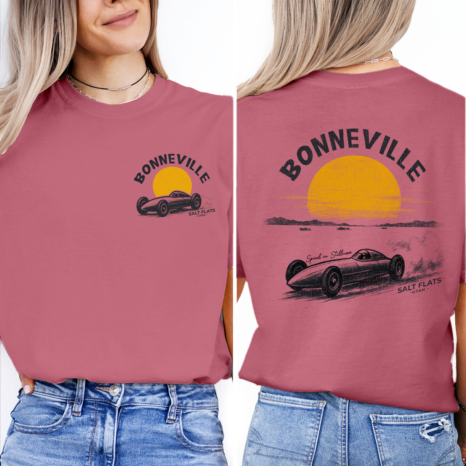 Bonneville Salt Flats T-Shirt | Utah Racing Speed Tee | Vintage Land Speed Car Shirt | Motorsports Travel Souvenir