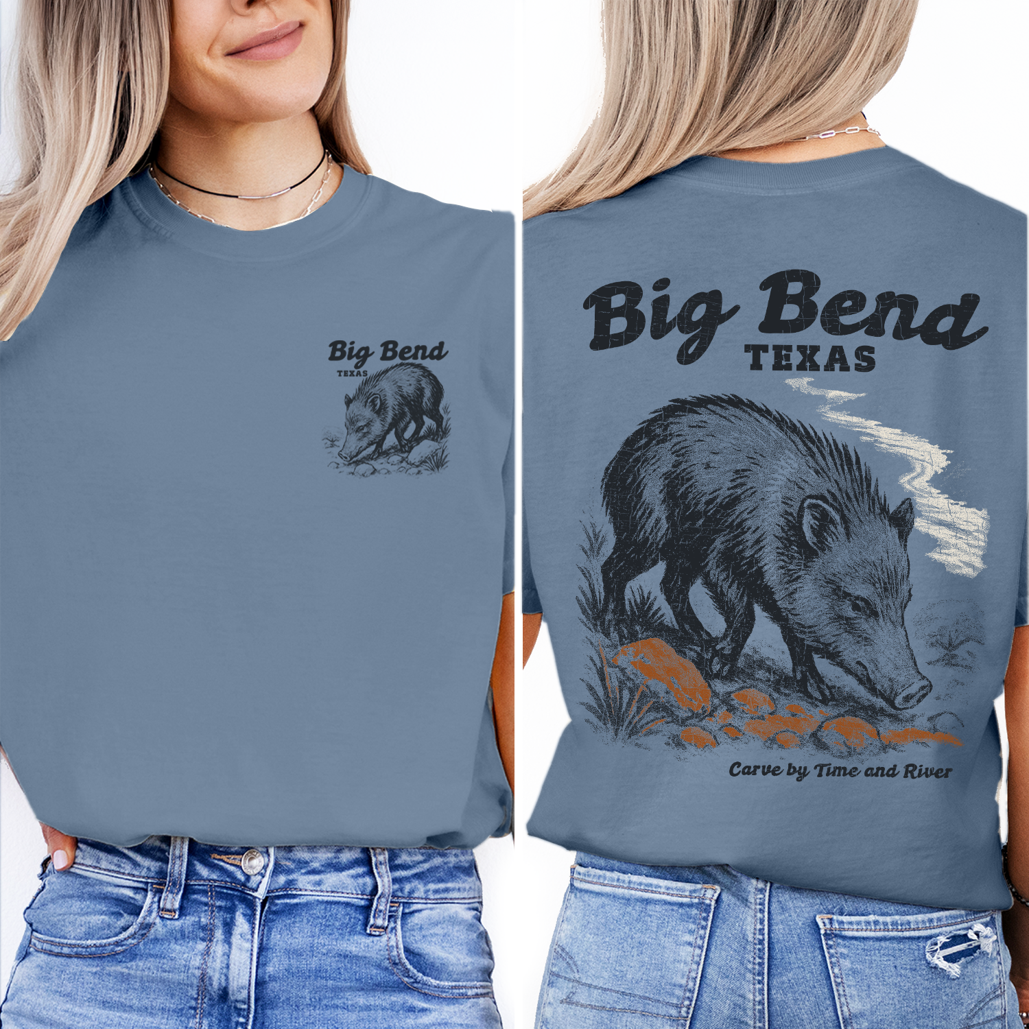 Big Bend Texas Javelina T-Shirt – Vintage National Park Wildlife Tee, Outdoor Hiking Graphic Shirt, Desert Adventure Gift