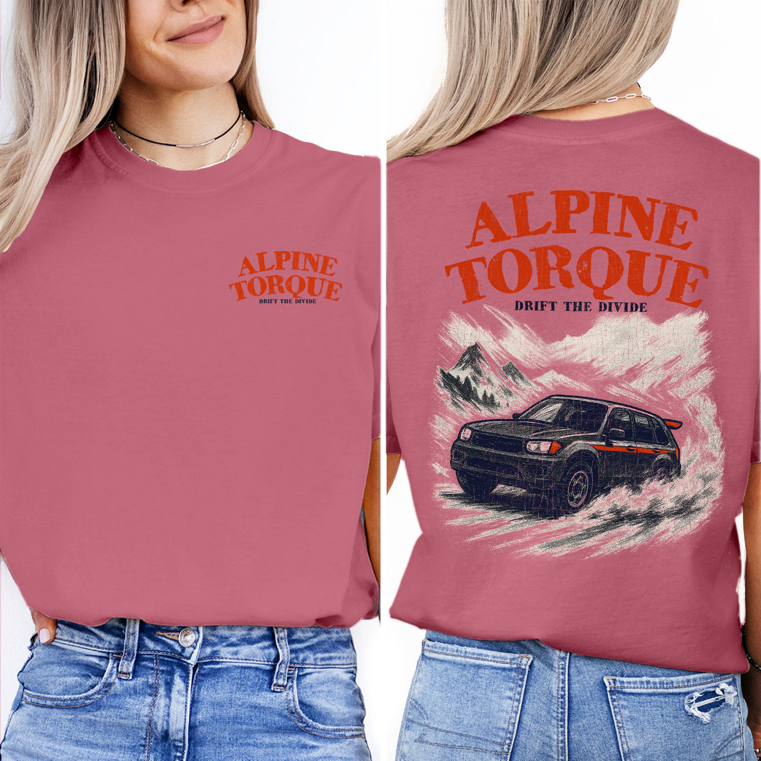 Alpine Torque T-Shirt | Drift Car Mountain Racing Tee | Off-Road Adventure Shirt | Rally Driver Graphic Gift