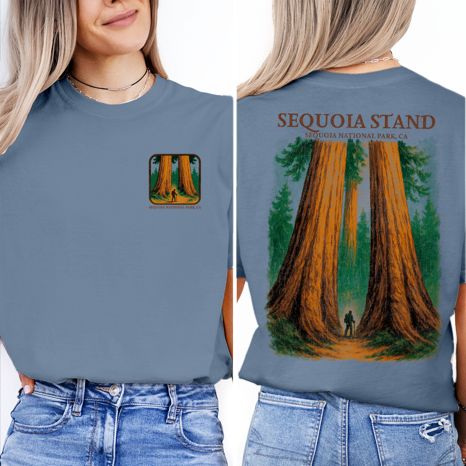 Sequoia National Park T-Shirt | California Redwood Trees Tee | Hiking Adventure Souvenir | Vintage Nature Travel Gift
