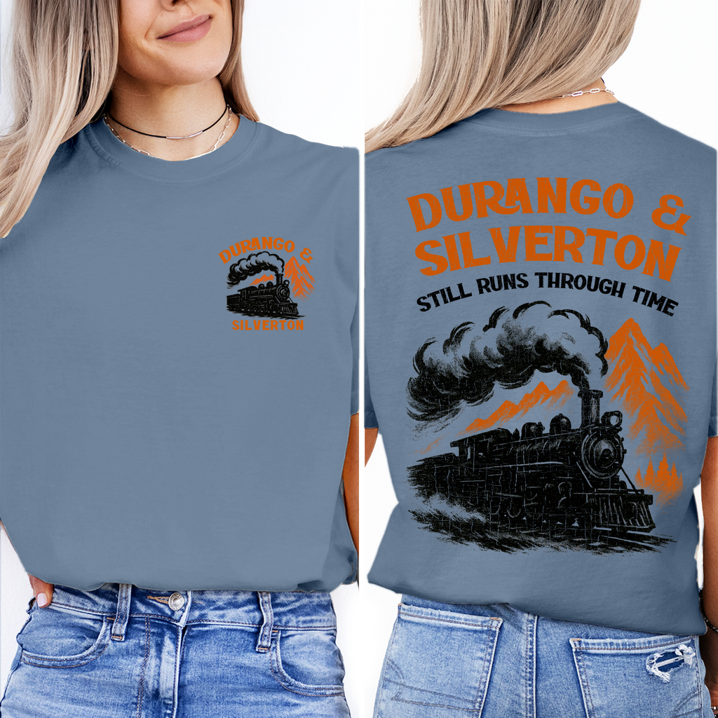 Durango & Silverton Train T-Shirt | Colorado Railroad Souvenir Tee | Vintage Steam Engine Shirt | Mountain Travel Gift
