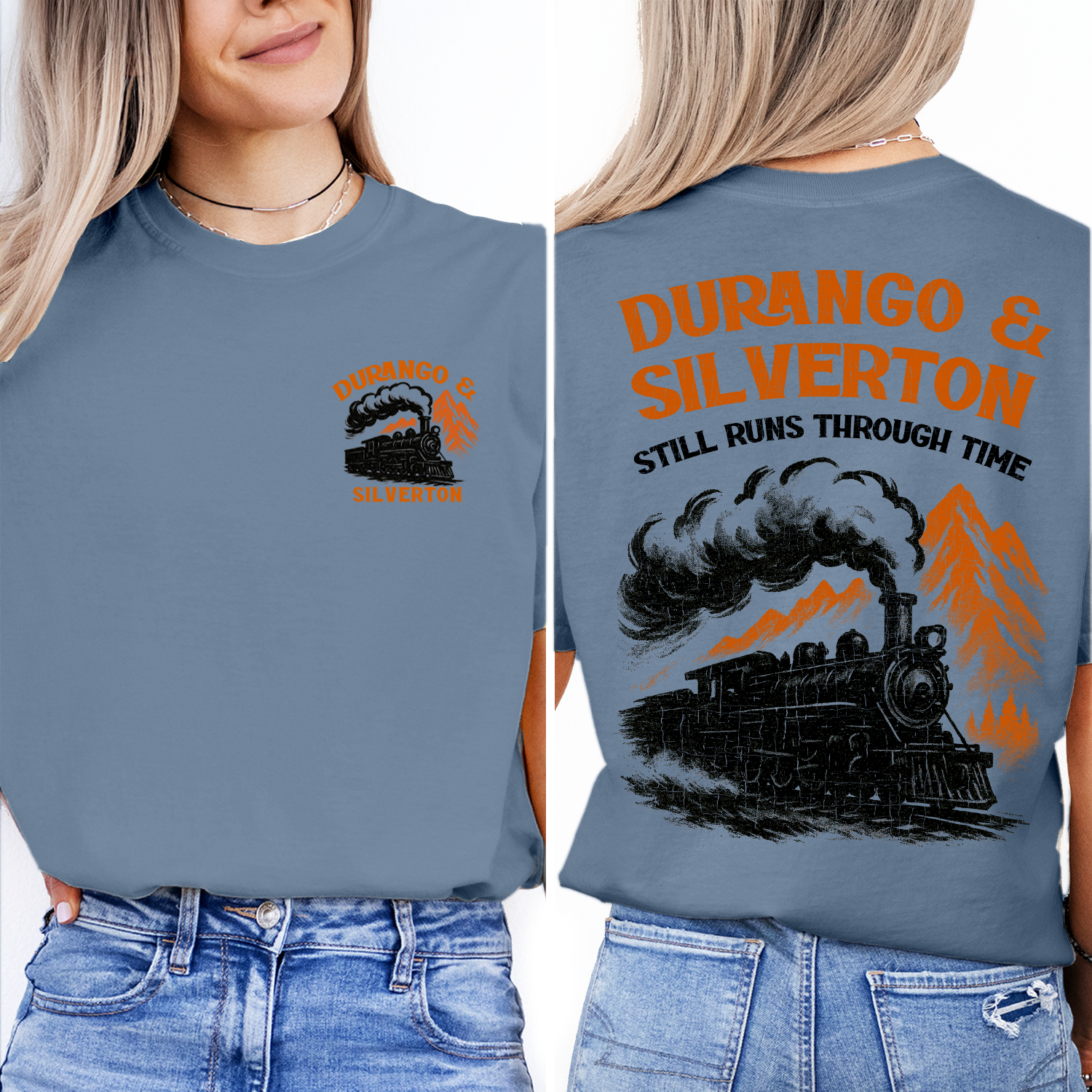 Durango & Silverton Train T-Shirt | Colorado Railroad Souvenir Tee | Vintage Steam Engine Shirt | Mountain Travel Gift
