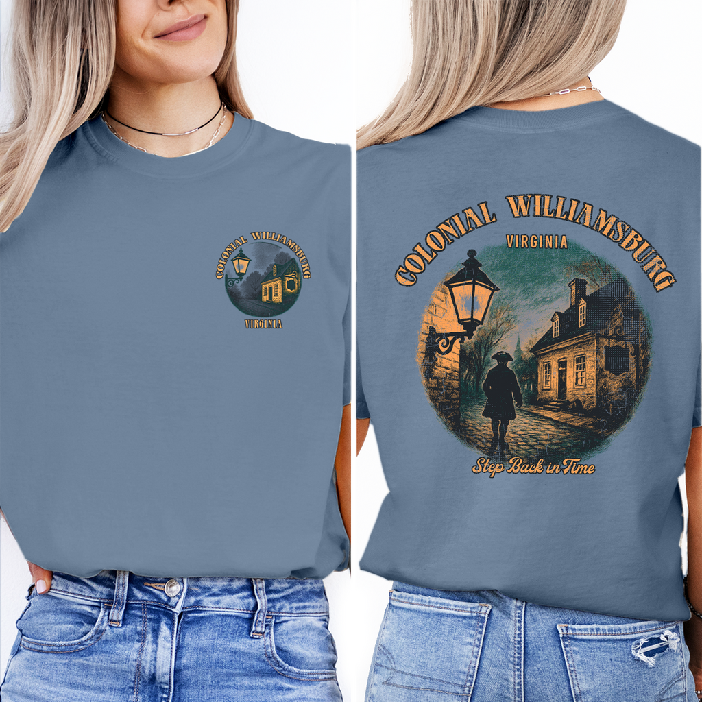 Colonial Williamsburg T-Shirt | Virginia Historic Graphic Tee | Vintage Travel Souvenir Shirt | Step Back in Time Top