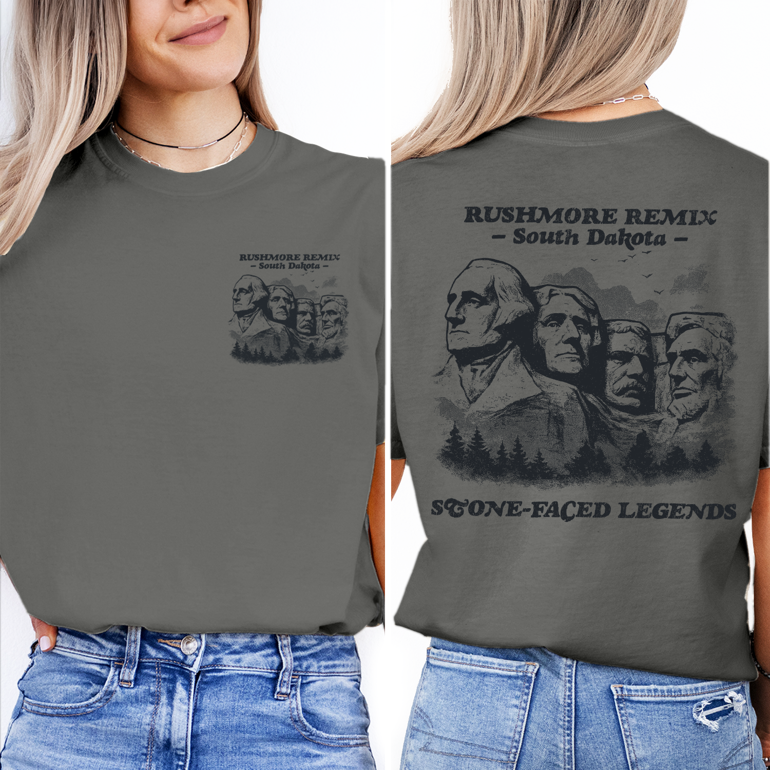 Mount Rushmore T-Shirt | South Dakota Souvenir Tee | Vintage Presidents Graphic Shirt | Scenic Black Hills Travel Gift