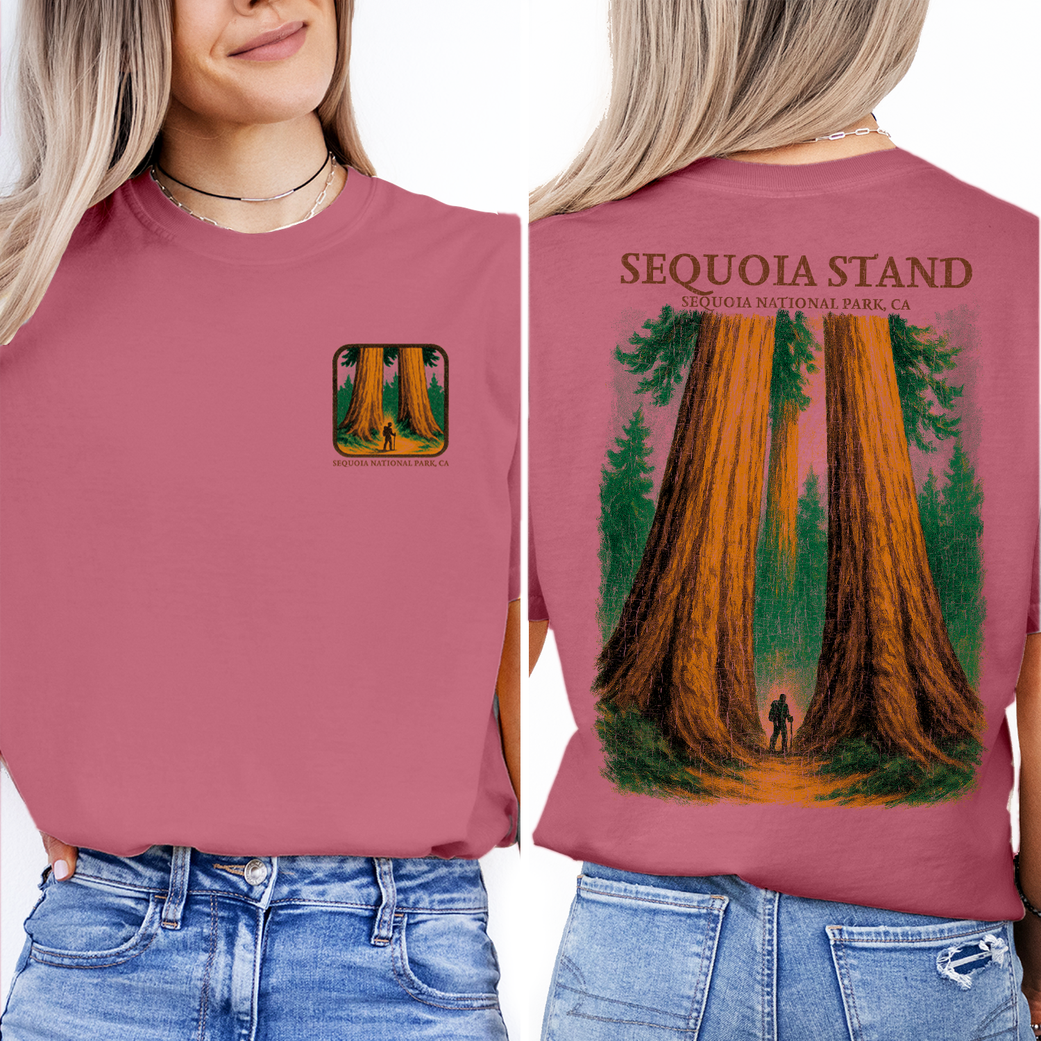 Sequoia National Park T-Shirt | California Redwood Trees Tee | Hiking Adventure Souvenir | Vintage Nature Travel Gift