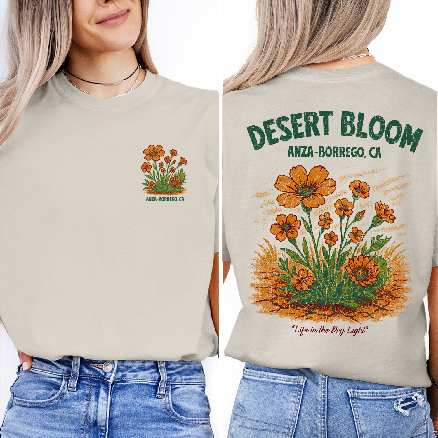 Anza-Borrego Desert Bloom T-Shirt | California Wildflower Tee | Vintage Desert Nature Shirt | Botanical Park Souvenir