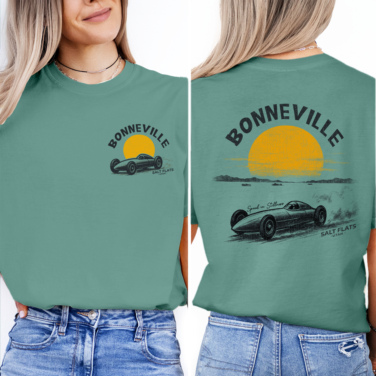 Bonneville Salt Flats T-Shirt | Utah Racing Speed Tee | Vintage Land Speed Car Shirt | Motorsports Travel Souvenir