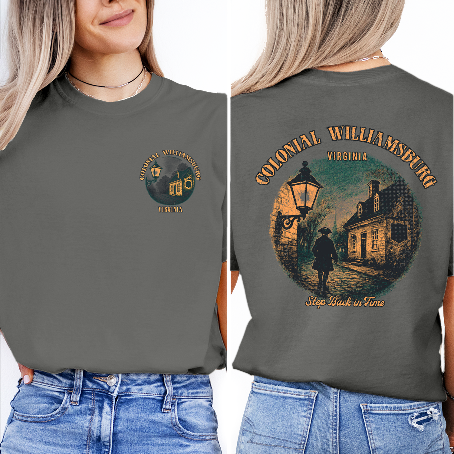 Colonial Williamsburg T-Shirt | Virginia Historic Graphic Tee | Vintage Travel Souvenir Shirt | Step Back in Time Top