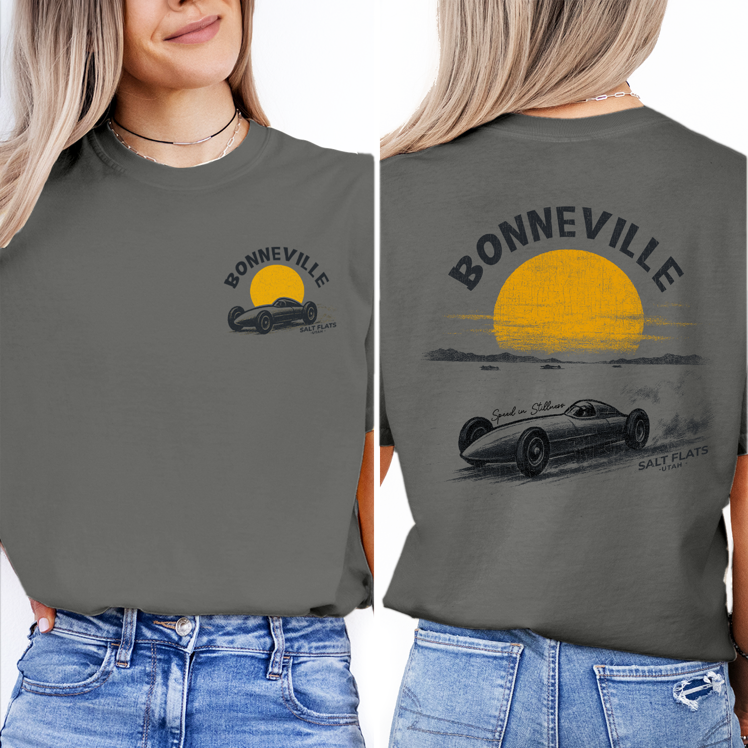Bonneville Salt Flats T-Shirt | Utah Racing Speed Tee | Vintage Land Speed Car Shirt | Motorsports Travel Souvenir