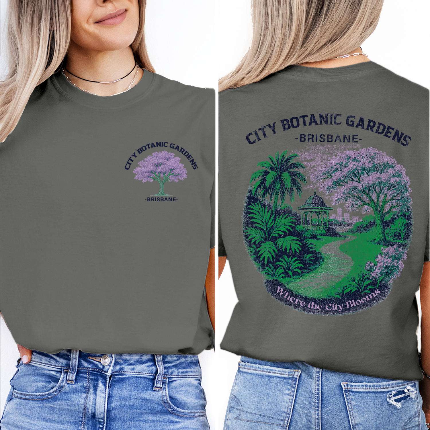 City Botanic Gardens Brisbane T-Shirt | Botanical Garden Tee | Brisbane Australia Travel Souvenir Shirt