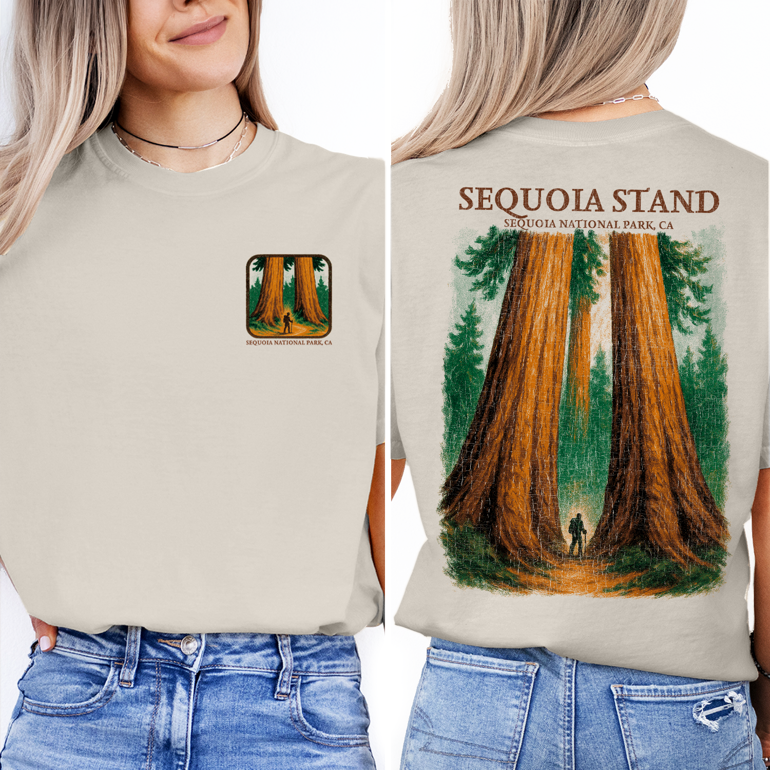 Sequoia National Park T-Shirt | California Redwood Trees Tee | Hiking Adventure Souvenir | Vintage Nature Travel Gift