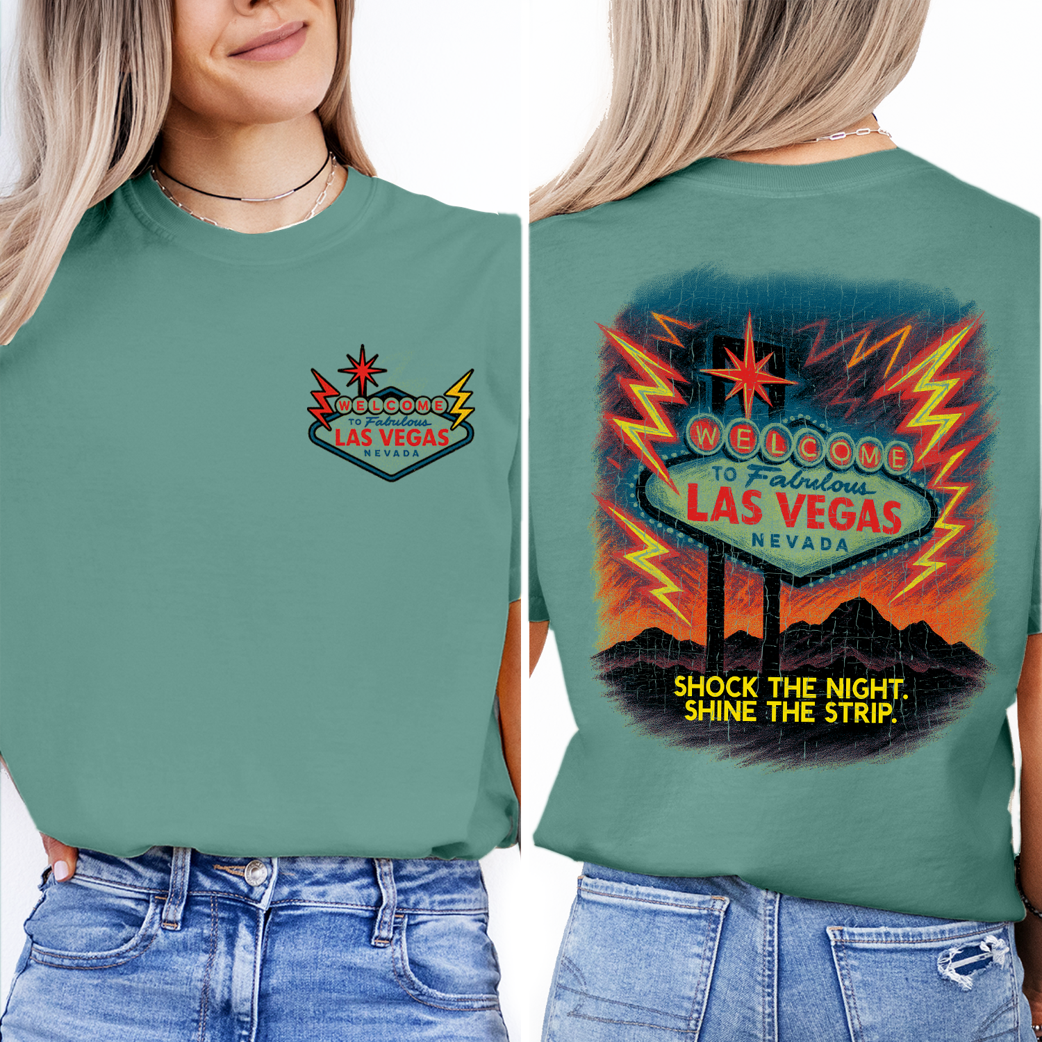 Vintage Las Vegas Nevada T-Shirt – Retro “Welcome to Fabulous” Sign Graphic, Neon Nightlife & Strip Souvenir Tee