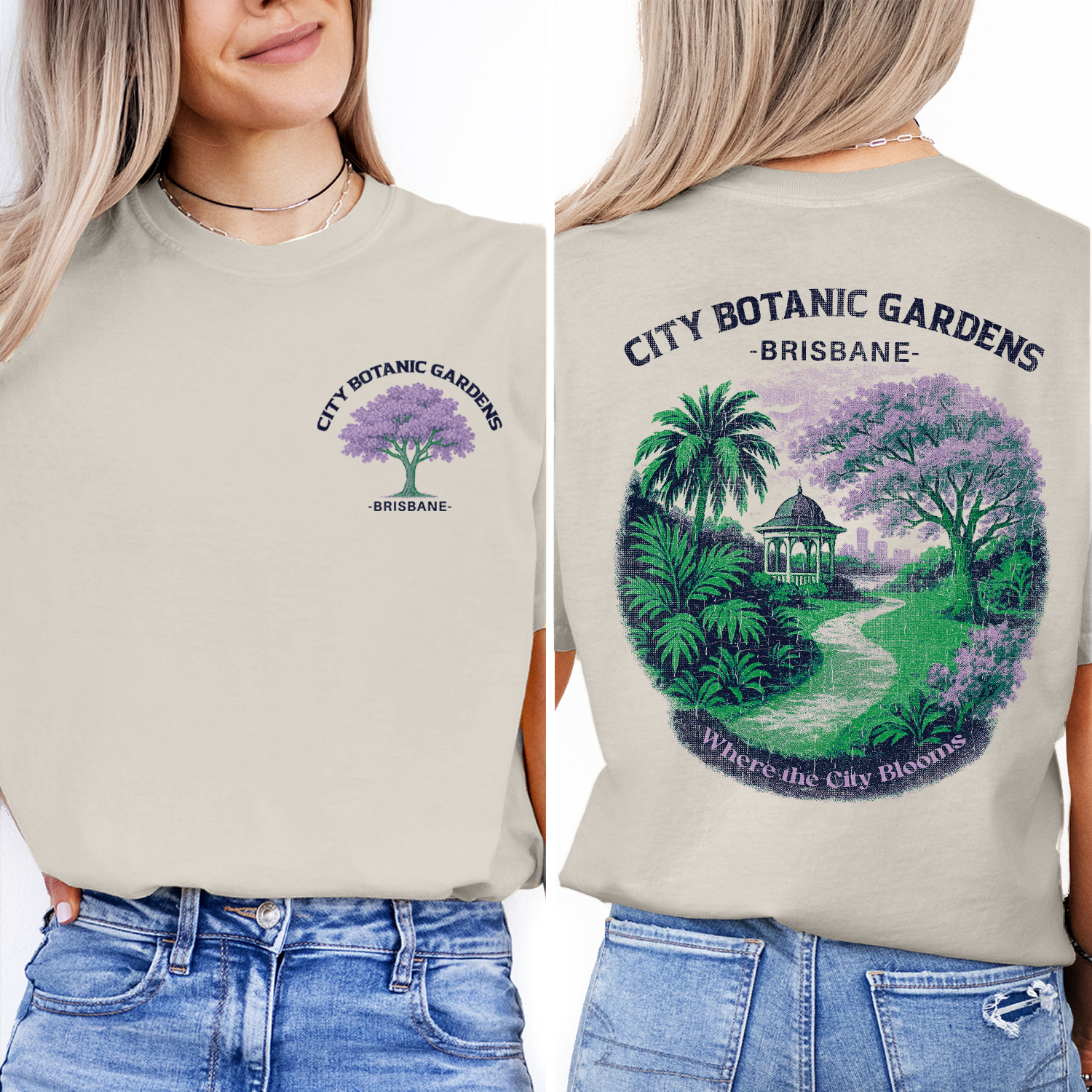 City Botanic Gardens Brisbane T-Shirt | Botanical Garden Tee | Brisbane Australia Travel Souvenir Shirt