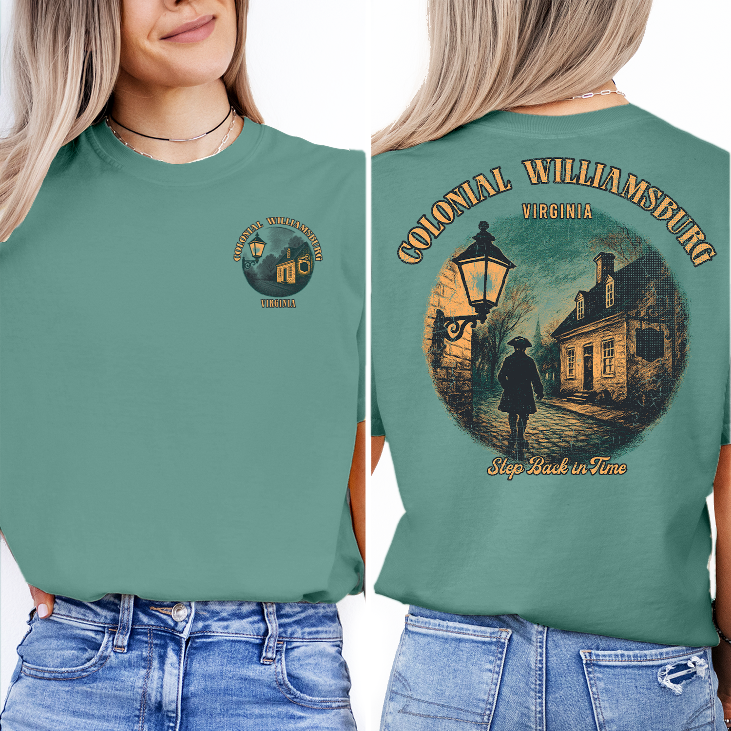 Colonial Williamsburg T-Shirt | Virginia Historic Graphic Tee | Vintage Travel Souvenir Shirt | Step Back in Time Top