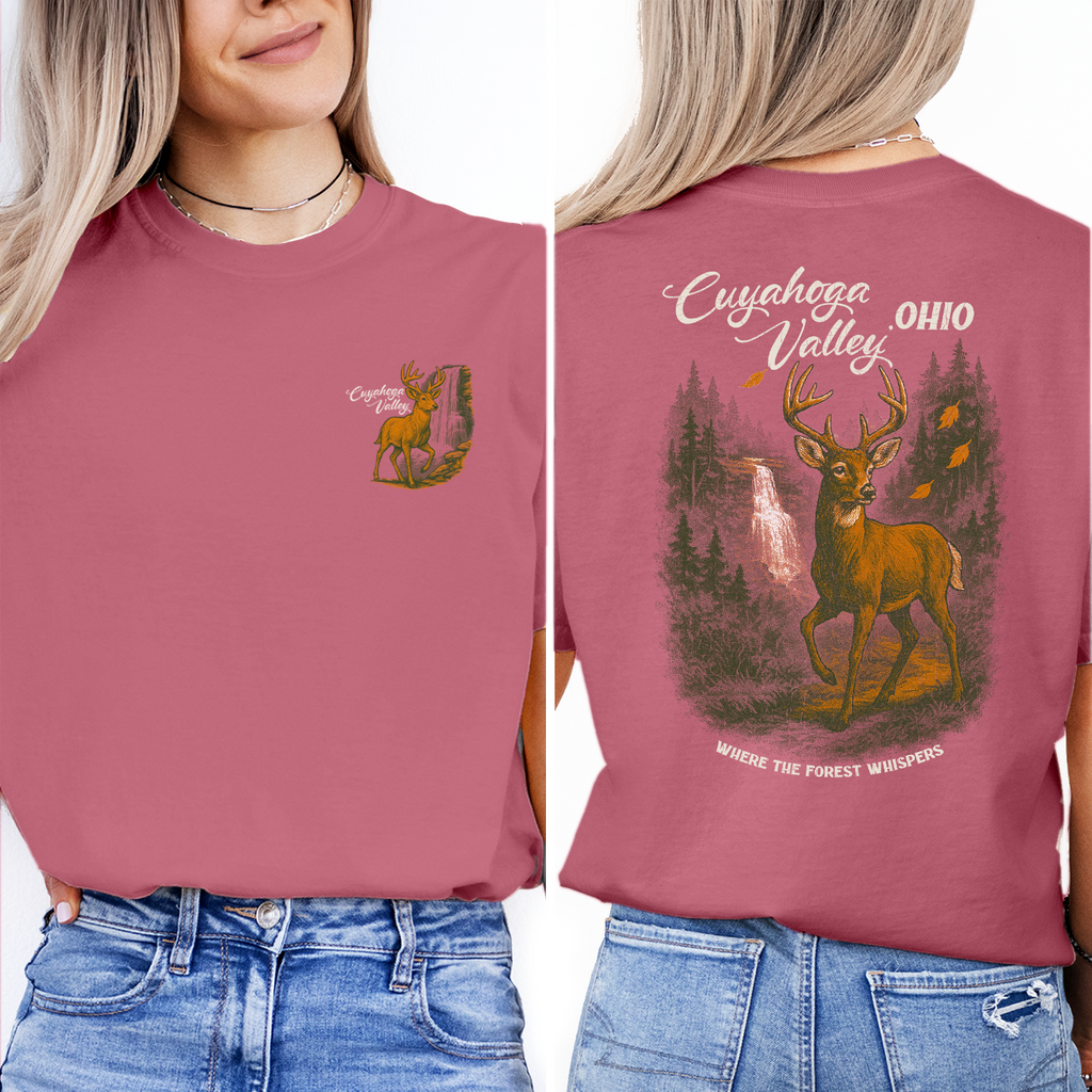 Cuyahoga Valley Ohio T-Shirt | Deer Forest Graphic Tee | National Park Souvenir Shirt | Where the Forest Whispers Top