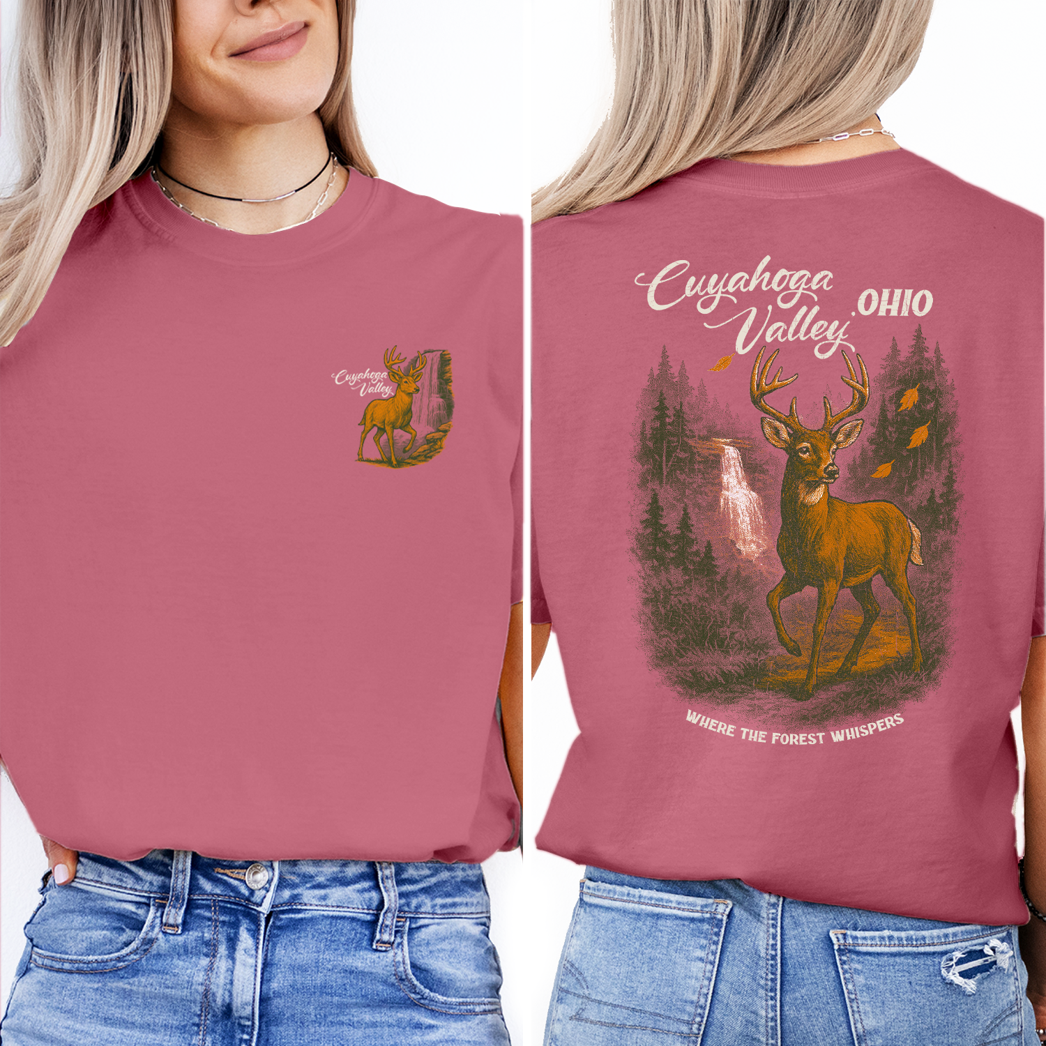 Cuyahoga Valley Ohio T-Shirt | Deer Forest Graphic Tee | National Park Souvenir Shirt | Where the Forest Whispers Top