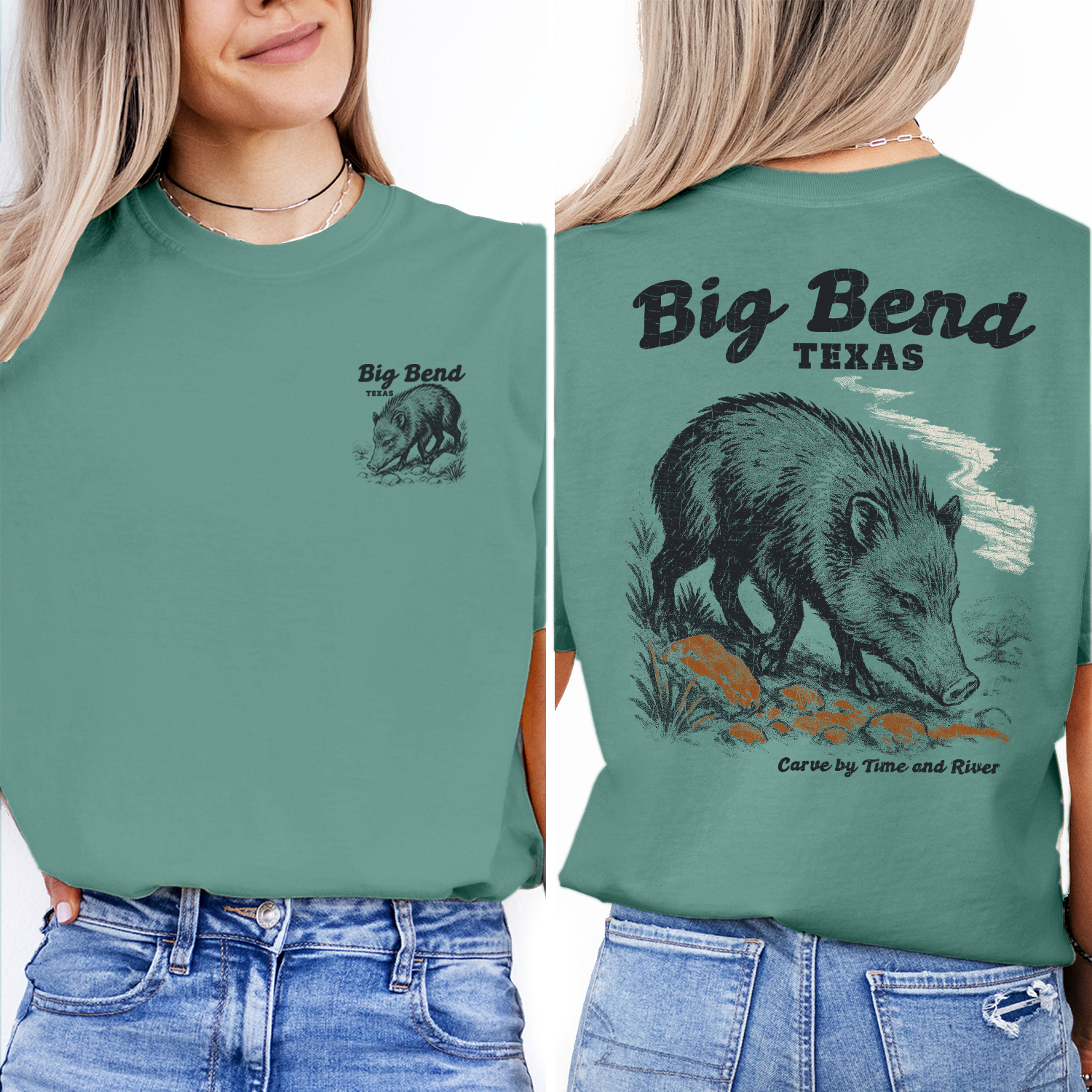 Big Bend Texas Javelina T-Shirt – Vintage National Park Wildlife Tee, Outdoor Hiking Graphic Shirt, Desert Adventure Gift