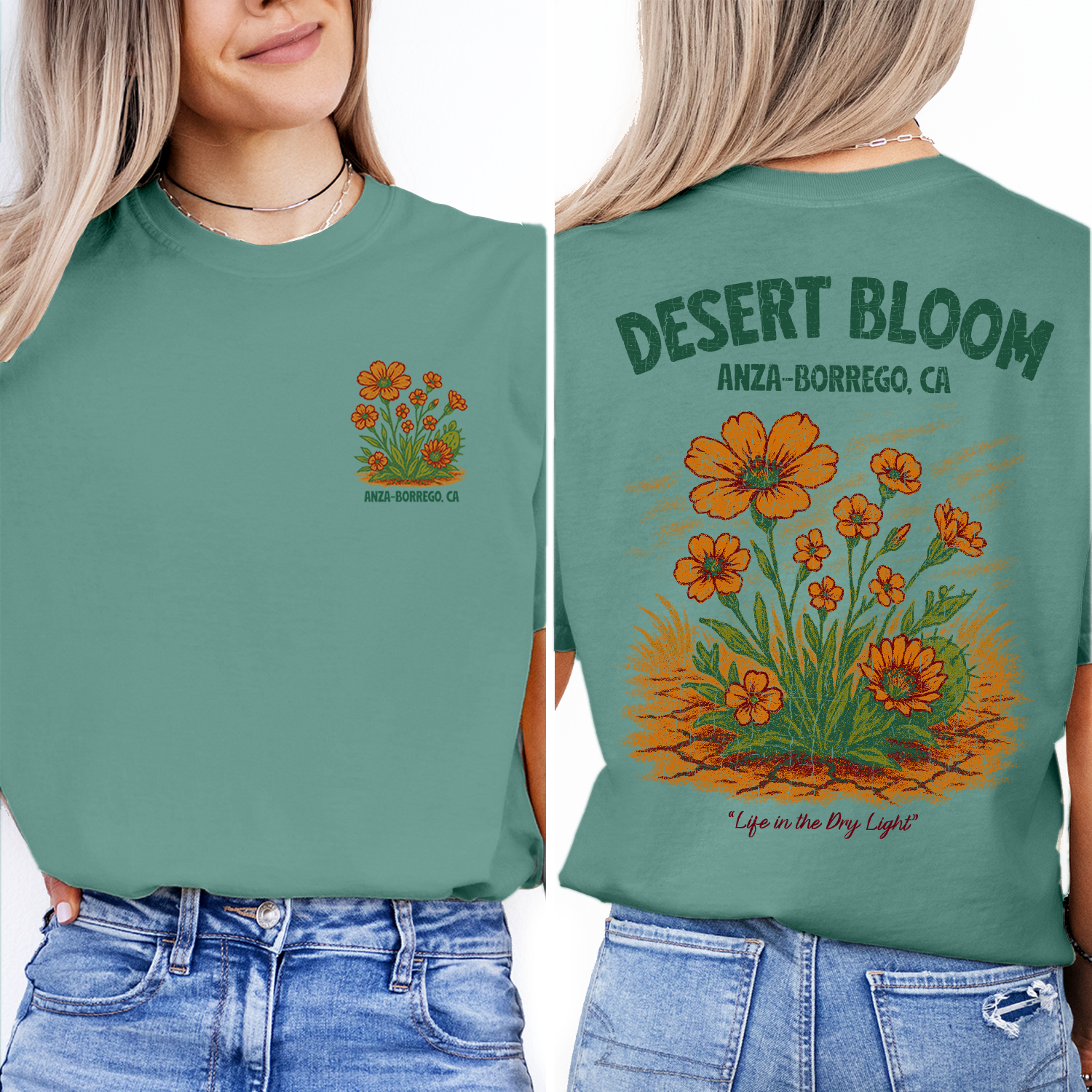 Anza-Borrego Desert Bloom T-Shirt | California Wildflower Tee | Vintage Desert Nature Shirt | Botanical Park Souvenir