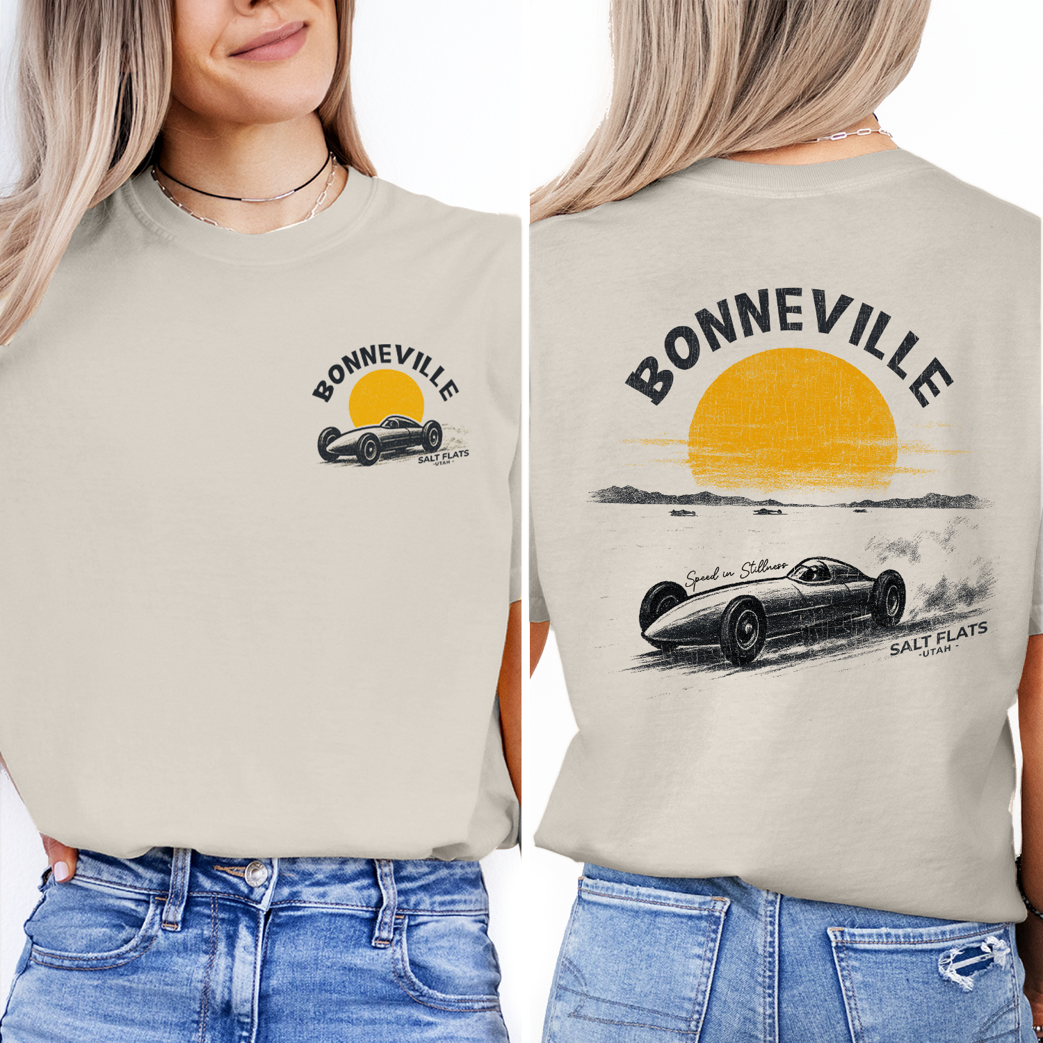 Bonneville Salt Flats T-Shirt | Utah Racing Speed Tee | Vintage Land Speed Car Shirt | Motorsports Travel Souvenir