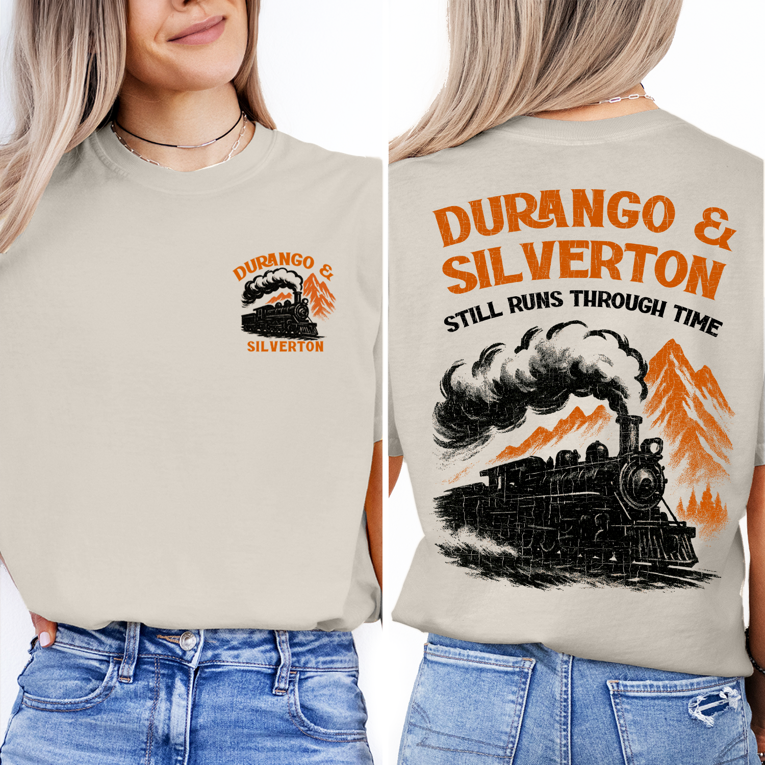 Durango & Silverton Train T-Shirt | Colorado Railroad Souvenir Tee | Vintage Steam Engine Shirt | Mountain Travel Gift