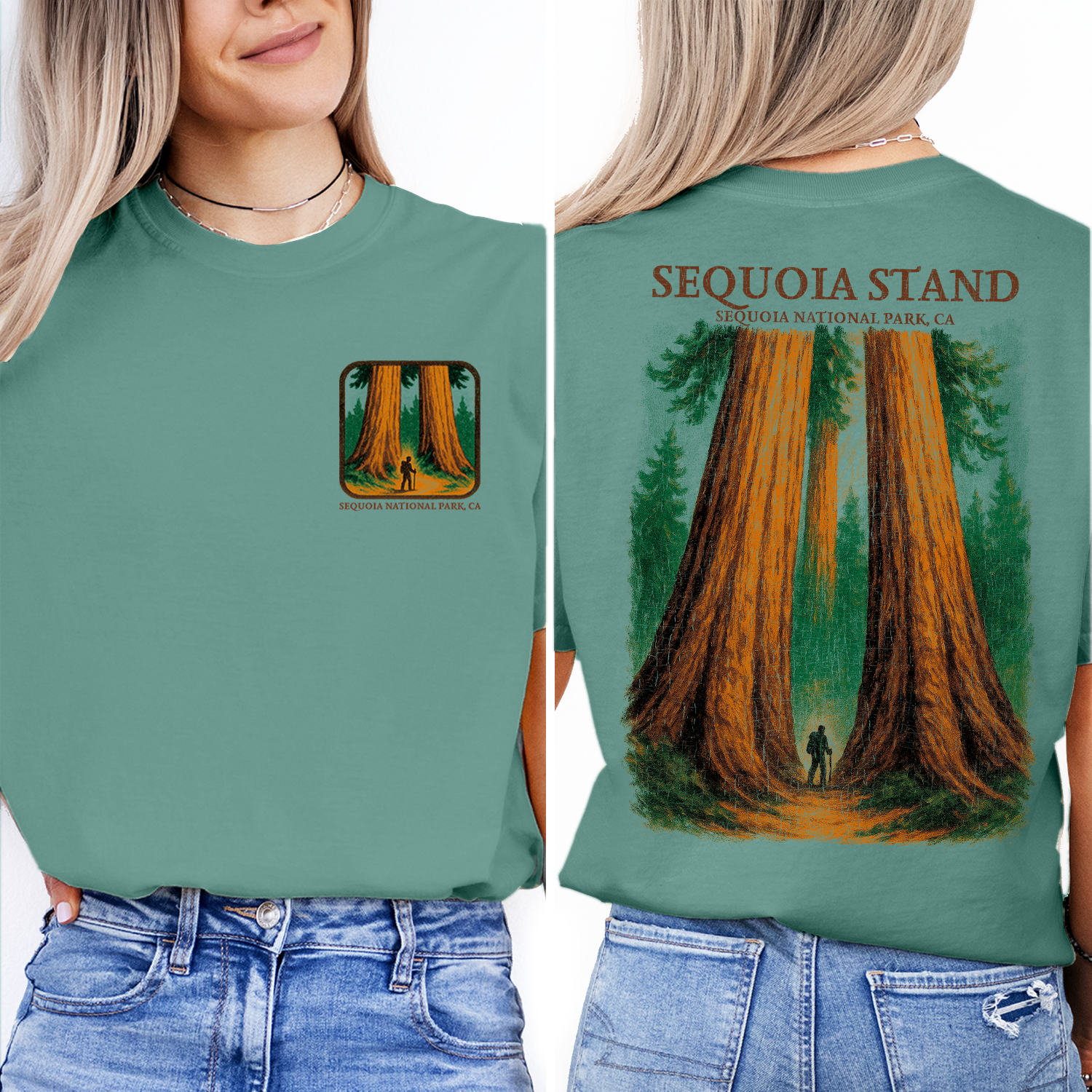 Sequoia National Park T-Shirt | California Redwood Trees Tee | Hiking Adventure Souvenir | Vintage Nature Travel Gift