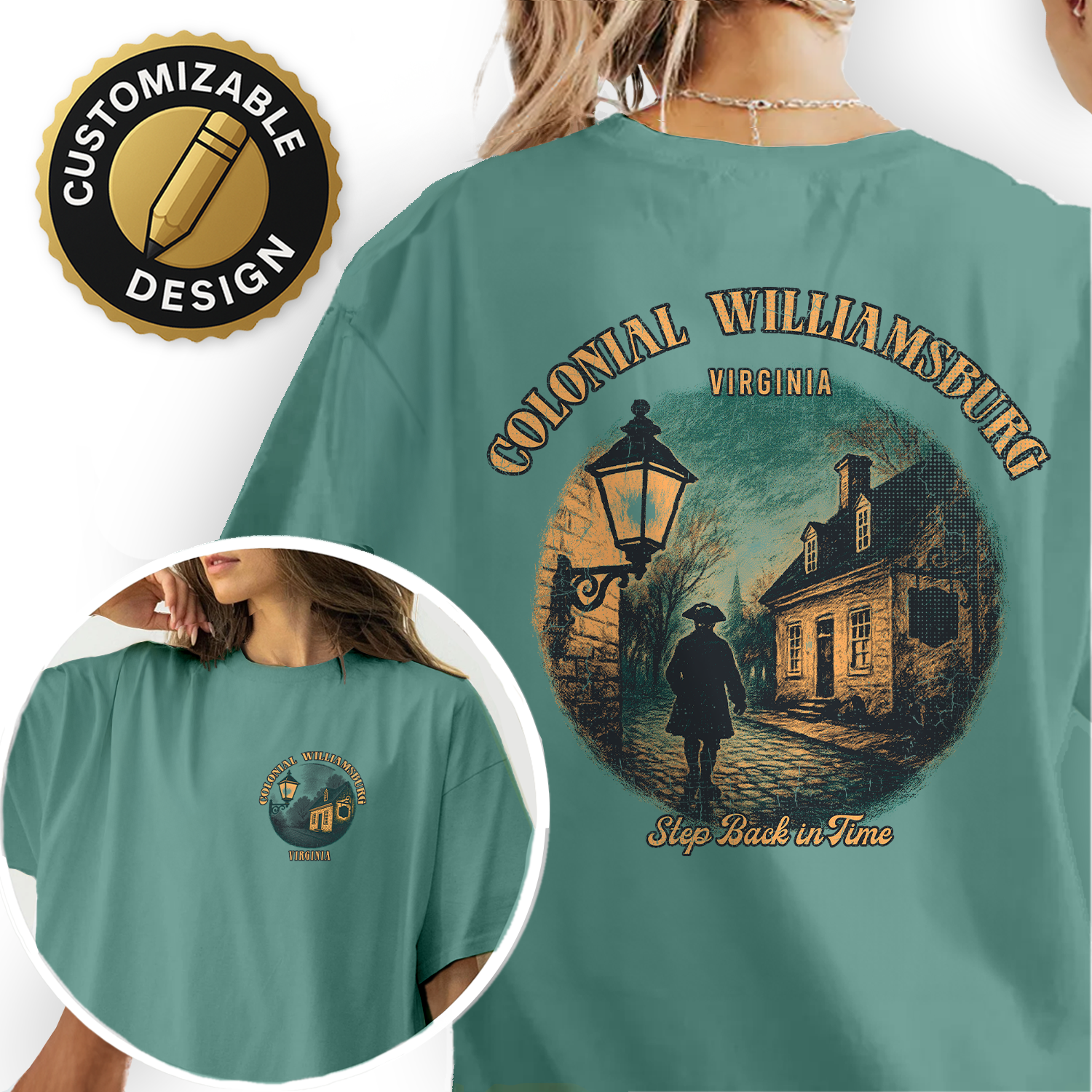 Colonial Williamsburg T-Shirt | Virginia Historic Graphic Tee | Vintage Travel Souvenir Shirt | Step Back in Time Top