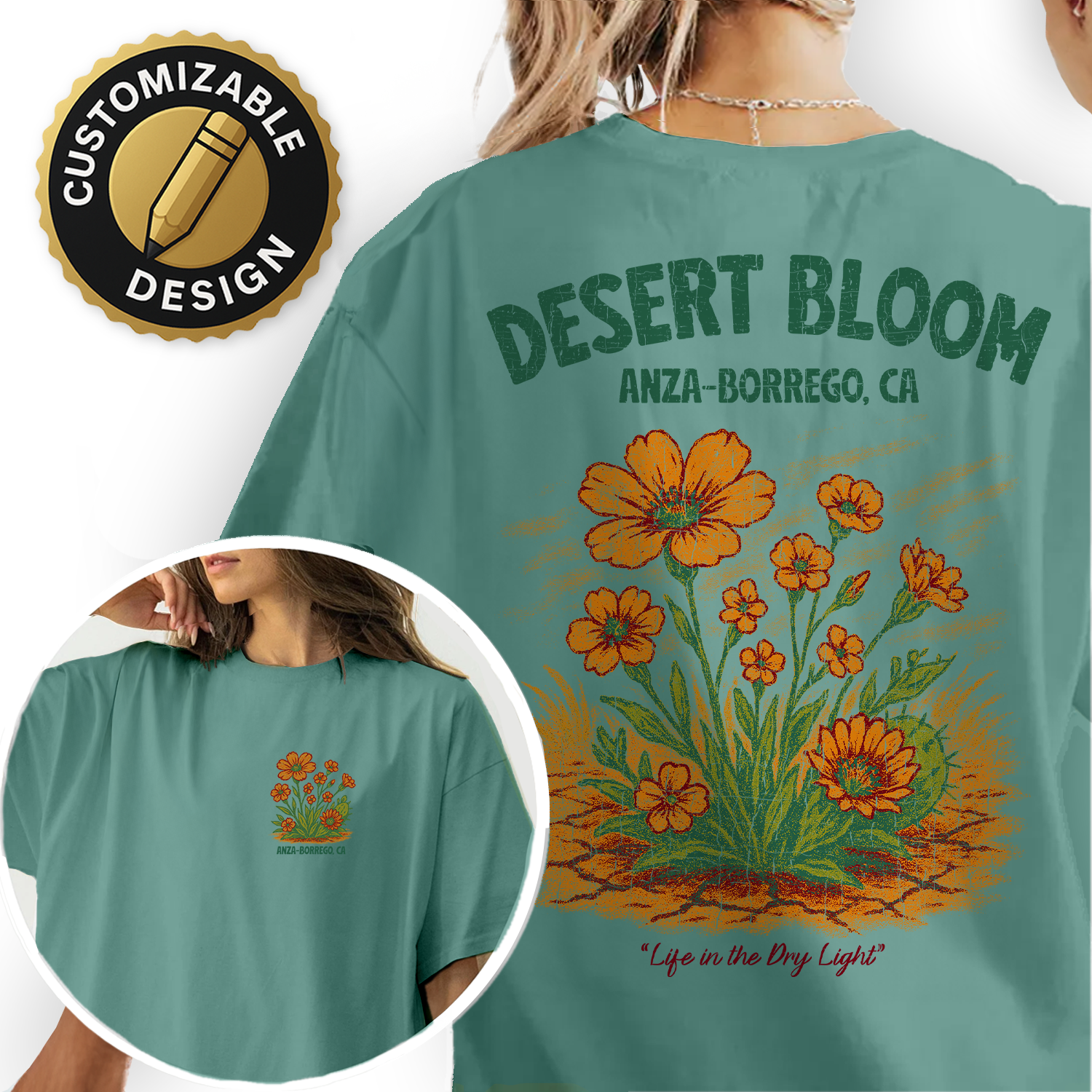 Anza-Borrego Desert Bloom T-Shirt | California Wildflower Tee | Vintage Desert Nature Shirt | Botanical Park Souvenir