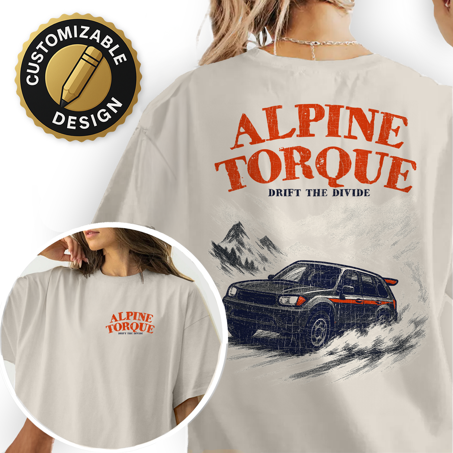 Alpine Torque T-Shirt | Drift Car Mountain Racing Tee | Off-Road Adventure Shirt | Rally Driver Graphic Gift