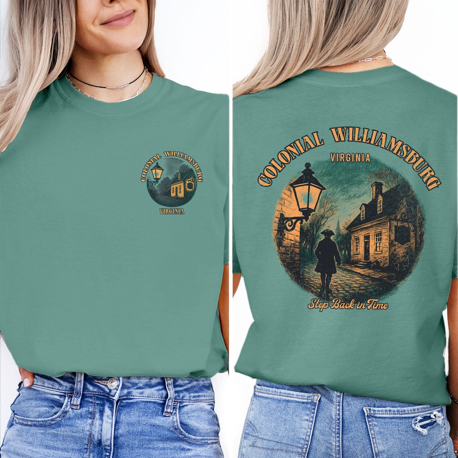 Colonial Williamsburg T-Shirt | Virginia Historic Graphic Tee | Vintage Travel Souvenir Shirt | Step Back in Time Top